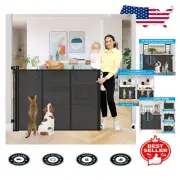 Premium 42 Inch Extra Tall Retractable Baby Gate with Mesh Safety Design