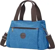 [Emprier] Women's Vintage Canvas Hobo Handbags Work Shoulder Crossbody Bag Tote Purses Multi-pocket Handbags