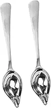 KICHOUSE 2pcs Metal Tapered Spouts Spoon Stainless Steel Spoons Culinary Saucier Spoon Stainless Steel Trim Stainless Steel Scoop Metal Spoons Sauce Spoon Stainless Steel Conical Salt Spoon