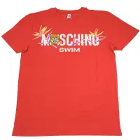 在飛比找momo購物網優惠-【MOSCHINO】品牌英文LOGO泰迪熊夏日風個性棉短T恤
