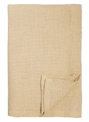 Sky Bedding Basketweave Cotton Twin Blanket Tan - NWT $225