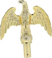Yardwe Eagle Flag Pole Ball Topper: Flagpole Gold Finial Ornament Fit Telescopic Sectional Rod- Garden Outside House Decorative Item