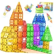 60 PCS Magnetic Building Tiles - Kids STEM Magnetic Blocks Sensory Toys Games