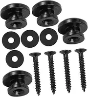CATIEBYE Guitar Strap Locks Guitar Buttons Set Electroplated Metal Acoustic Electric Bass Random Color