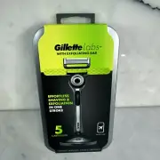Gillette Labs with Exfoliating Bar by Gillette Mens Razor and Travel Case