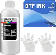 SHUOLEI Premium DTF Ink Refill Kit - 500ML White Inks (1Pack) for DTF Printing White Inks - Compatible with DTF Printers and Heat Transfer - Ideal for T-Shirts, Hoodies, and Fabric Printing