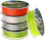 Fly Line Backing 20LB 30LB 100 Yds for Trout Fishing (Orange White Fluorescent Yellow)-2PCS