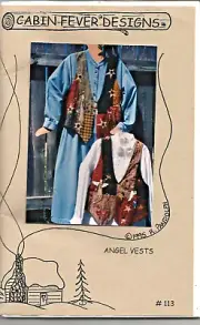 Angel Vests Pieced Quilted and Applique Size L XL Pattern Cabin Fever Designs