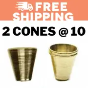 Small Slip & Mediuim Slip Brass Cone Piece Billy Toker baccy metal smoke tobacco