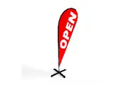 Open Teardrop Flag Banner