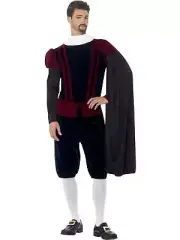 Tudor Lord Deluxe Fancy Dress Medieval Prince Renaissance Adult Costume