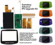 GameBoy Advance 3.0 V5 IPS Backlight Kit 720x480 LCD for GBA NO SOLDER + Shell