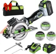 WORKPRO 20V Cordless Mini Circular Saw, 4-1/2" Compact Wireless Circular Saw