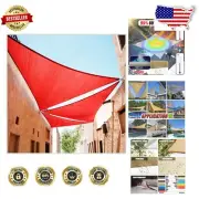 Stylish Red Triangle Sun Shade Sail, Waterproof & UV Resistant - 7' Size