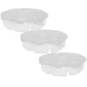 Bead Organizer Plastic Small Container Pills storage 8 partitions Set of 3