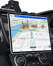 Charchendo Dashboard Tablet Mount for Car, [Replaceable Suction Cup] Dash Tablet Holder with Strong Sticky Gel Suction Cup for iPad Pro 12.9 Mini Air, Galaxy Z Fold, Tabs, iPhone, Fire, 4-13" Device