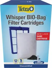 Whisper Bio-Bag Filter Aquarium Cartridges, Large Filter for Freshwater and Mari