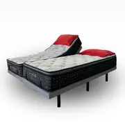 Solace Sleep Adjustable Massage Bed and Pocket Spring Mattress Package - Queen