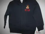 New PAUL FRANK infant 24m toddler ZIPPER JACKET Monkey w/ Football Helmet