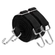 2Pcs 79 Inch Adjustable Bungee Cords Straps with Hooks, Black