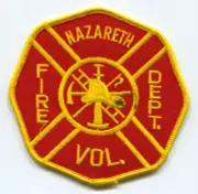 Nazareth Volunteer Fire Department Patch Pennsylvania PA