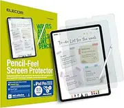 Elecom TB-APSK129X-W iPad Pro 12.9-inch Protective Film, Paper-Like Drawing, Kent Paper Type, Antibacterial, Easy to Apply, English Language Packaging, 12.9-inch