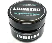 Lumeeno All Natural Organic Activated Charcoal Teeth Whitening for Sensitive Tooth and Gum - Whiten, Clean and Detoxify - Vegan - No Chemicals - Zero Bleach Whitener Enough for 150+ Uses