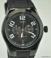 FREE Ship USA Watch GUESS Black Steel Men New W12631G1 Lovely Stylish