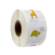 Thank You Stickers Cartoon Cute Animal 1'' Circle Paper Handmade Seal Label Gift Packaging Stationery Sticker