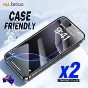 2xTempered Glass Screen Protector For iPhone 16 15 14Plus 13 12 11 Pro XS Max XR