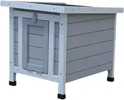 Grey Small Chicken Coop Rabbit Hutch Ferret Cage Guinea Pig Cat Nesting Box