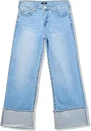[True Religion] Women's Diamante Cuff Bobbi Low Slung Baggy Jeans with SN Stitching