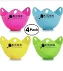 Egg Poach Cups Cooker Ring Standers Food Silicone Grade Boil Non Stick 4 Pk.