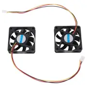 60Mm 6Cm DC 12V 3 Pin Computer Case CPU Cooler Cooling Fan Black 2 Pcs L9O53078