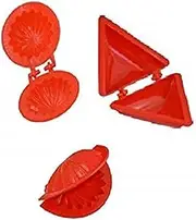 Garden Of Arts Dough Press Dumpling Samosa Modak Gujiya Pie Mould Maker Set of 3