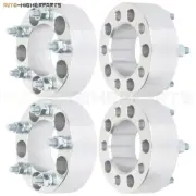 4Xsilver wheel spacers 5x4.5 12x1.5 studs 2" fits Dodge Dakota Chevrolet Malibu