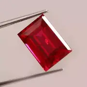 AAA 9.16 Ct Natural Flawless Pigeon Red Mozambique Ruby Baguette Gemstone Cut