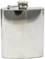 7 oz Pocket Hip Alcohol Liquor Flask in Shiny Print - 304 (18/8) Stainless Steel