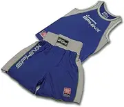 Kenneth J Lane Sphinx Boxing Shorts and Tank Top, Unisex, Pugilato, Blue, Medium
