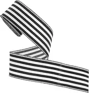 Mobestech Striped Ribbon Rustic Farmhouse Decor Wired Ribbon for Present Wrapping DIY Crafts Card Decoration Versatile Accessory for Home and Events