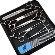 LASOUK 7.0 Inch Left-Handed Professional Stainless Steel Hair Cutting Scissors Set (22 CM), Salon Hairdressing Scissors Kit Styling Tool, for Men Women Kids