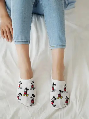 韓國東大門代購迪士尼米奇船襪女隱形襪防滑情侶襪子甜美夏季短襪