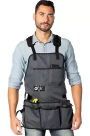 Tool Apron - Magnetic Holder, 18 Pockets, CrossBack - Woodworker, Electrician