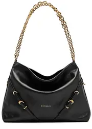Givenchy Voyou Medium Leather Shoulder bag - Black ONE SIZE