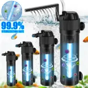 UV Sterilizer Filter Light Oxygen Internal Water Pump Aquarium Fish Tank Clean