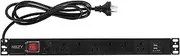 19" 1U Rack Mount PDU with Surge and 2 USB Power Strips 6 Way 10A 6FT Wall Mount Outlet Power Strip Heavy Duty, Power Distribution Unit for Cabinet