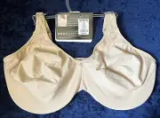 NWT Kohls Soft Beige With Under Wire Bra SIZE 38 DD