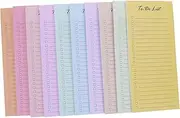 LRXIYODE 10pcs Macaron Style 50 Sheets Lined Paper Grocery List Pad Teacher Notepad Vibrant Daily Planner