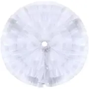 40 Inch Christmas Tree Skirt Ruffle 4 Layer Round Tree Skirt for Holiday Decor