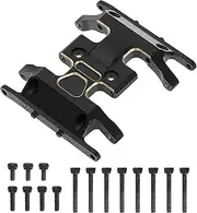 1PC Brass Chassis Plate with Screws Compatible with Axial SCX24 AXI90081 Model for 1/24 RC Crawler Chassis Accessories Black and Gold